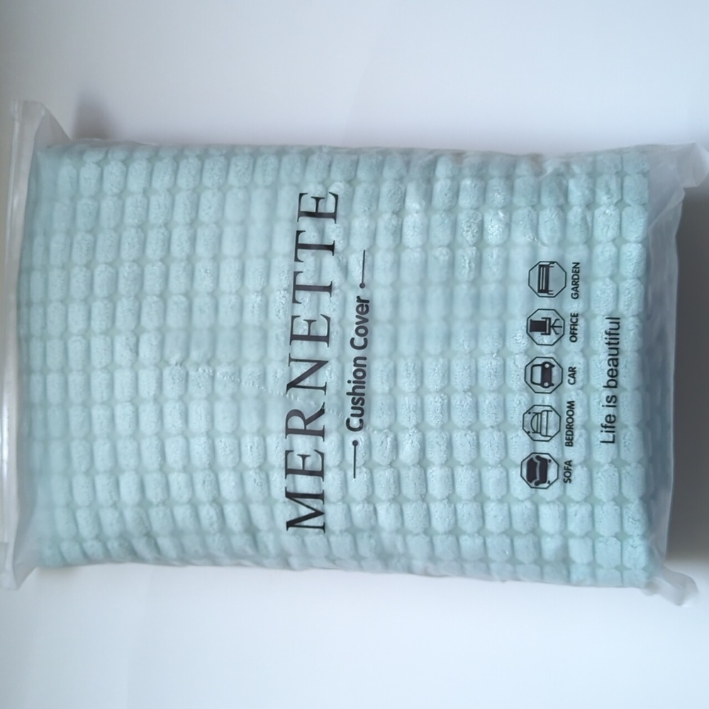 MERNETTE Pack of 2, Square Throw Pillow Cover Cushion (light green) 16 x…